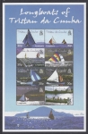 2001 Tristan Da Cunha.  SG.708-15 Tristan Longboats. set 8 values sheetlet.  U/M (MNH)