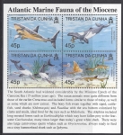 1998 Tristan Da Cunha. MS.638  Atlantic Marine Fauna (2nd series) Miocene Epoch. mini sheet U/M (MNH)
