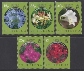 2008 St Helena.  SG.1072-6  Flowers at Christmas. set 5 values U/M  (MNH)