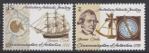 1972 Australian Antarctic Territories. SG.21-2 Bicent of Cook Circumnavigation of Antarctica. set 2 values U/M (MNH)