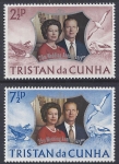 1972 Tristan Da Cunha. SG.174-5 Royal Silver Wedding. set 2 values U/M (MNH)