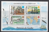 1973 Tristan Da Cunha. MS.181 Centenary of HMS Challenger's Visit. mini sheet  U/M (MNH)