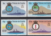 1977 Tristan Da Cunha. SG.215-8 Ships Crests. set 4 values U/M (MNH)