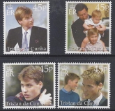 2000 Tristan Da Cunha. SG.683-6 18th Birthday of Prince William. set 4 values U/M (MNH)