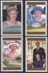 1996 Tristan Da Cunha. SG.594-7 70th Birthday of Queen Elizabeth II. set 4 values U/M (MNH)