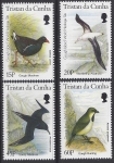 1996  Tristan Da Cunha. SG.602-5 Declaration of Gough Island as World Heritage site for birds Set 4 values U/M (MNH)