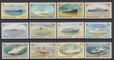 1993 Tristan Da Cunha. SG.553-64  Ships. set 12 values U/M (MNH)