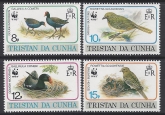 1991 Tristan Da Cunha. SG.518-21  Endangered Species - Birds.  set 4 values U/M (MNH)