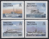 1990 Tristan Da Cunha. SG.509-12 Ships of The Royal Navy. (2nd series) set 4 values U/M (MNH)