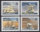 1990 Tristan Da Cunha. SG.505-8 Ships of The Royal Navy. (1st  series) set 4 values U/M (MNH)