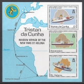 1990 Tristan Da Cunha. MS.504  Maiden Voyage of St Helena. mini sheet. U/M (MNH)