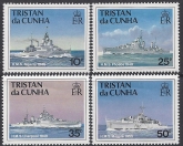 1993 Tristan da Cunha. SG.565-8  Ships of The Royal Navy. (3rd series)  set 4 values U/M (MNH)