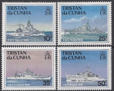 1993 Tristan da Cunha. SG.565-8  Ships of The Royal Navy. (3rd series)  set 4 values U/M (MNH)