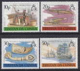 1988 Tristan Da Cunha. SG.452-5  19th Century Whaling.  set 4 values  U/M (MNH)