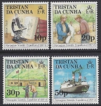 1987 Tristan Da Cunha. SG.434-7 50th Anniv. of Norwegian Scientific Expedition. Set 4 values U/M (MNH)