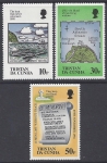 1985 Tristan Da Cunha. SG.399-401  Centenary of Loss of Island Lifeboat. set 3 values U/M (MNH)
