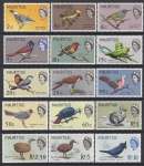 1965 Mauritius. SG.317-31 Birds definitive set  15 values U/M (MNH)