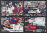 2011 British Indian Ocean Territory.  SG.460-3 Royal Wedding 2nd issue. set 4 values U/M (MNH)