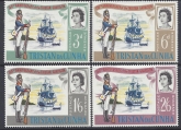 1966 Tristan Da Cunha.  SG.93-6  150th Anniversary of Tristan Garrison. set 4 values U/M (MNH)