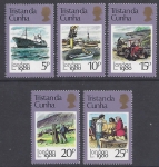 1980 Tristan Da Cunha. SG.277-81  London 1980 Int. Stamp Exhibition set 5 values U/M (MNH)