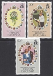 1981 Tristan Da Cunha. SG.308-10  Royal Wedding.  set 3 values U/M (MNH)