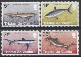 1982 Tristan Da Cunha. SG.319-22  Sharks. set of 4 values U/M (MNH)