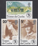 1982 Tristan Da Cunha. SG.331-3 75th Anniversary of Boy Scout Movement. set 3 values U/M (MNH)