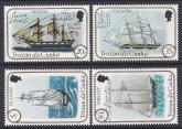 1983 Tristan Da Cunha.  SG.341-4 Sailing Ships (2nd series) set 4 values U/M (MNH)