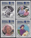 1985 Tristan Da Cunha. SG.390-3  Life & Times of Queen Elizabeth the Queen Mother. set 4 values U/M (MNH)
