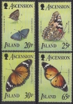 1995 Ascension Island. SG.657-60   Butterflies.  set 4 values U/M (MNH)