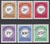 1986 Tristan Da Cunha. D16-21 Postage Dues set of 6 values U/M (MNH)