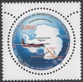 2004 French Antarctic - SG.522  DeHacilland Twin Otter Aircraft and Map of Antarctica. U/M (MNH)