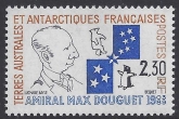 1991 French Antarctic. SG.274  Admiral Max Douguet Commemoration.   U/M (MNH)
