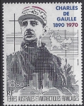 1991 French Antarctic. SG.282  AIR - Birth Centenary of Charles de Gaulle (French Statesman).   U/M (MNH)