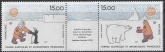 1991 French Antarctic. SG.283-4 (283a)  AIR - French Institute for Polar Research and Technology. set 2 values  U/M (MNH)
