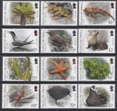 2016 Tristan Da Cunha. SG.1180-91 Biodiversity set 12 values U/M (MNH)