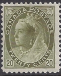 1900 Canada SG.165  20c  olive green m/m