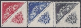1930 Spain SG.601,603,605 Santa Maria, Nina & Pinta se-tenant with ornament. 3 values. scarce  U/M (MNH)
