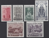 1938 Luxembourg.  SG.366-71 Echternach Abbey Restoration Fund. (1st issue) set 6 values U/M (MNH)