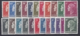 1948 - 58 Luxembourg. SG.513a-524  Grand Duchess Charlotte. set 23 values U/M (MNH)