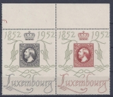 1952 Luxembourg SG.552fa 2F and 4F pair  Philatelic Exhibition U/M (MNH)