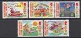 1995 Ascension Island.  SG.662-6 Christmas Childrens Drawings.  set 5 values U/M (MNH)