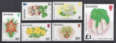1981 Ascension Island  SG.283B-95B  Flowers with Imprint date. set 6 values U/M (MNH)