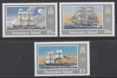 1991 Ascension Island. SG.536-8 175th Anniv. of Occupation (overprinted)  set 3 values U/M (MNH)