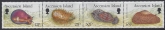 1996 Ascension Island.  SG.667a Molluscs. strip of 4 values (SG.667-70) U/M (MNH)