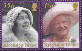 2002 Ascension Island. SG.848-9 Queen Elizabeth The Queen Mother Commemoration. set 2 values U/M (MNH)