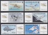 2003 Ascension Island. SG.878-83 Powered Flight. set 6 values U/M (MNH)