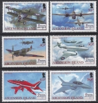 2008 Ascension Island. SG.1010-15  90th Anniversary of The Royal Air Force. set 6 values U/M (MNH)
