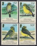 2010 Ascension Island. SG.1082-5  Yellow Canary set 4 values U/M (MNH)