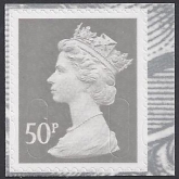 U2917  50p grey 'MPIL'   'MA10'  break at bottom  Walsall   U/M  (MNH)